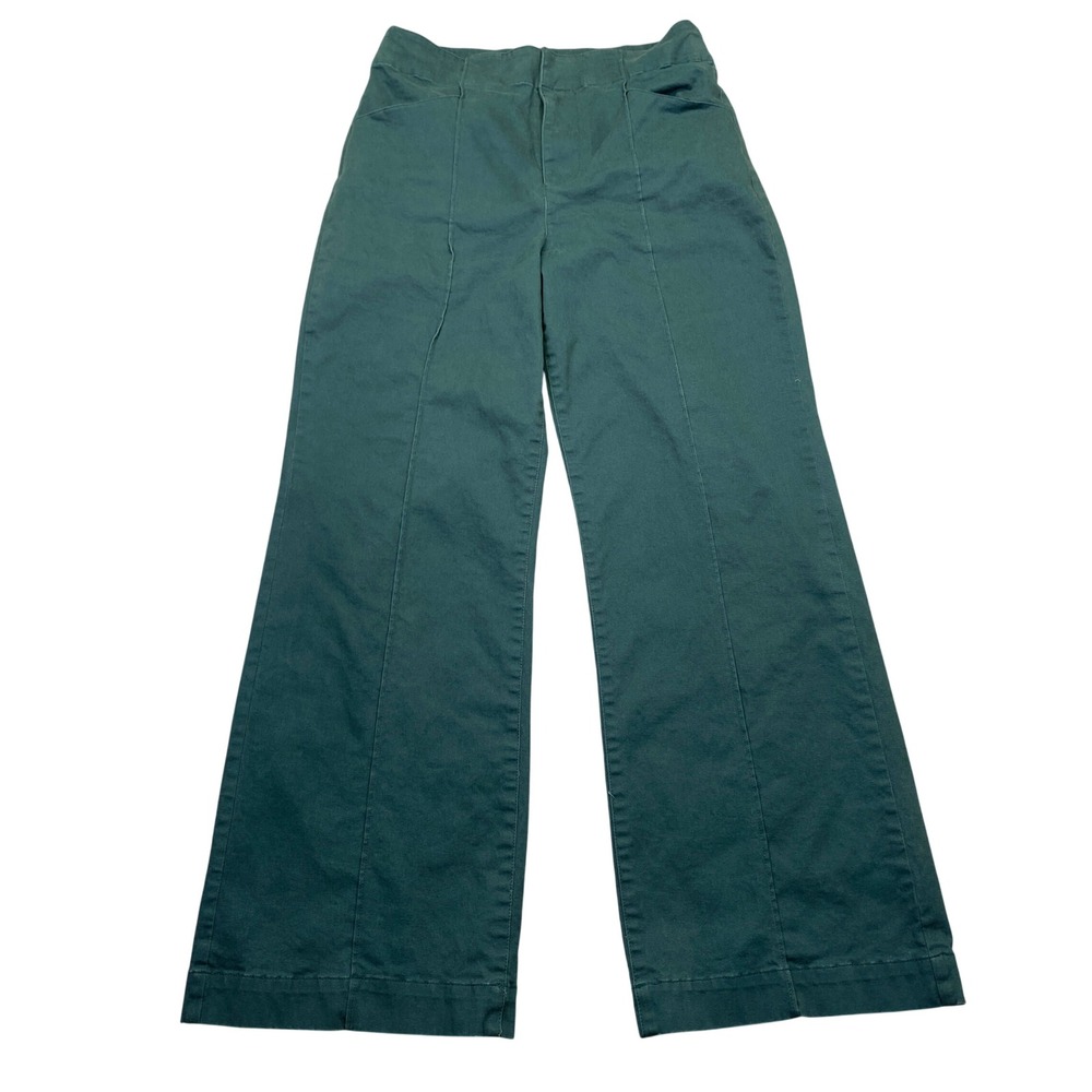 ModCloth‎ Womens Green Wide Leg High Rise Seam Front Trousers Size 8 Fits 28"